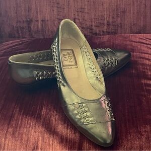 Pewter Leather Women's Shoes